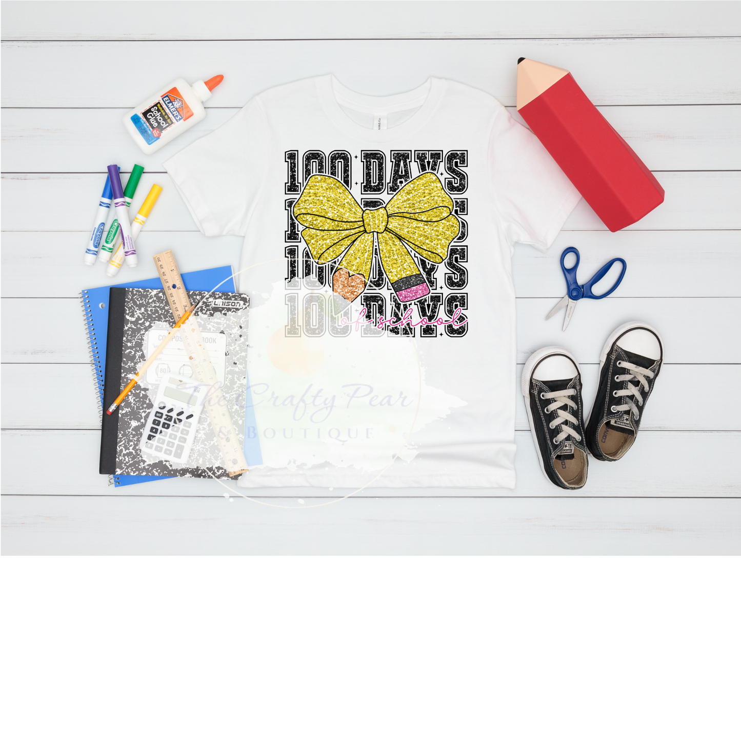 100 Days of School Glitter Pencil - DTF Transfer