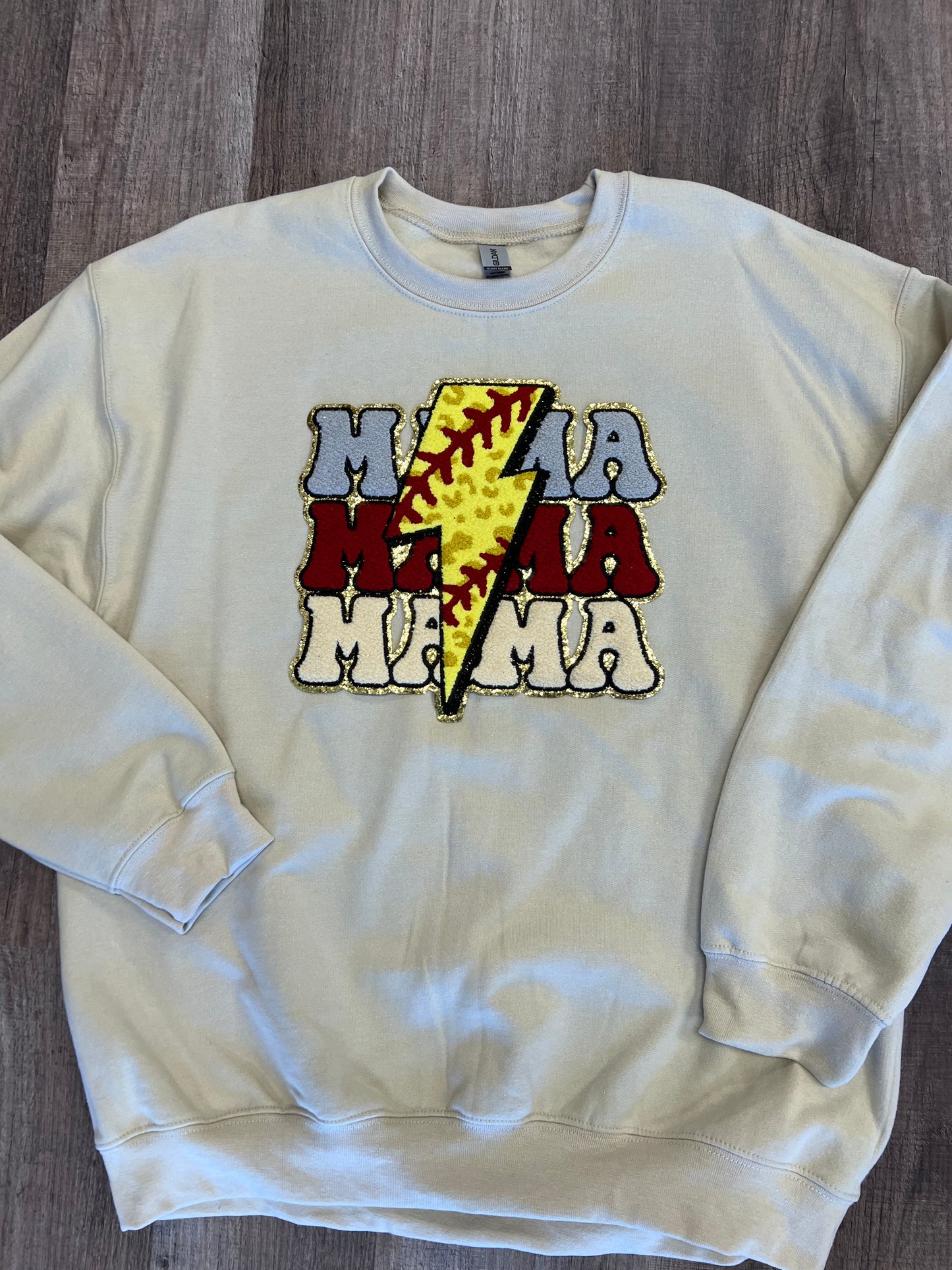 Softball Mama Chenille Sweatshirt