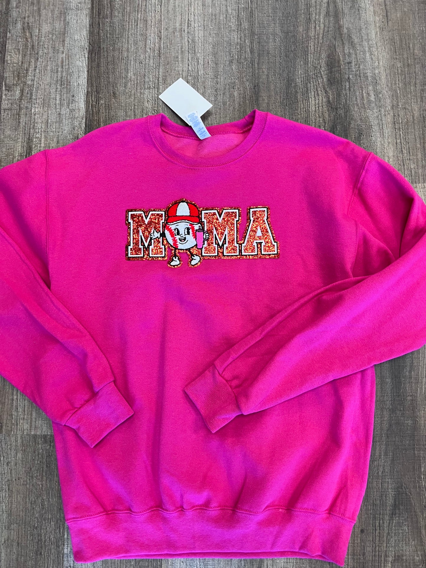 Baseball Mama Chenille & Glitter Sweatshirt