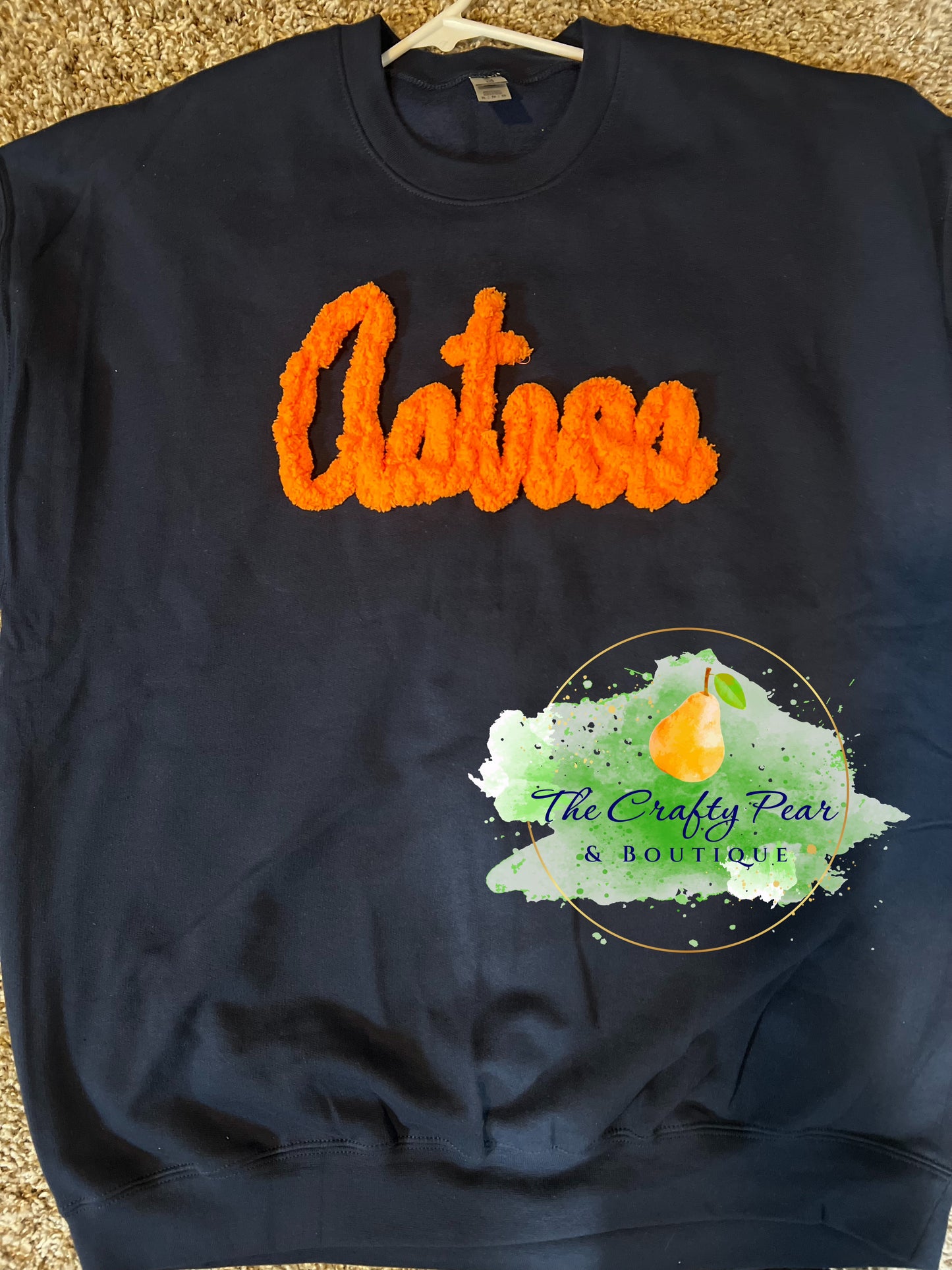 Yarn Embroidered Sweatshirt - Script font