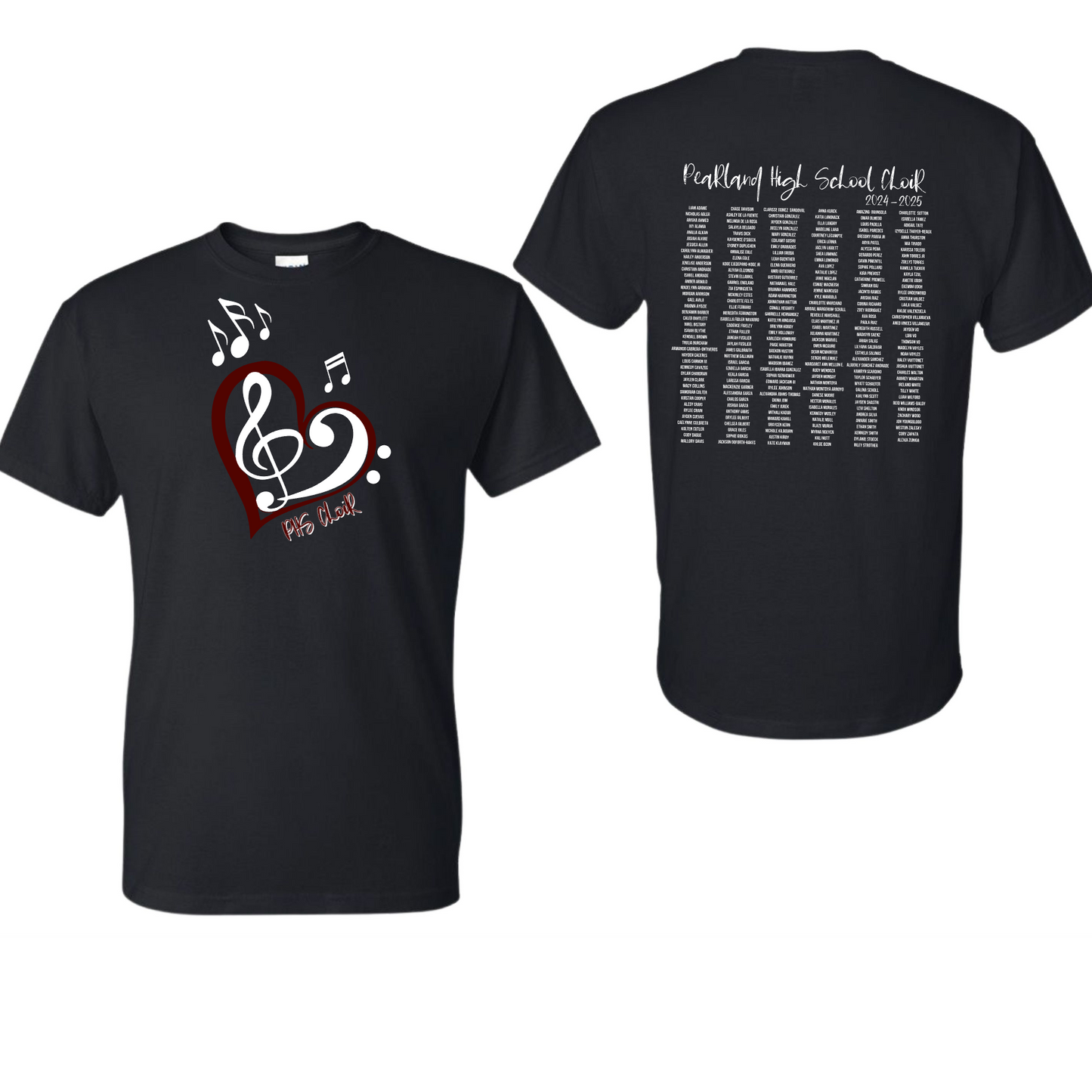 24-25 Roster Tee Pearland Choir
