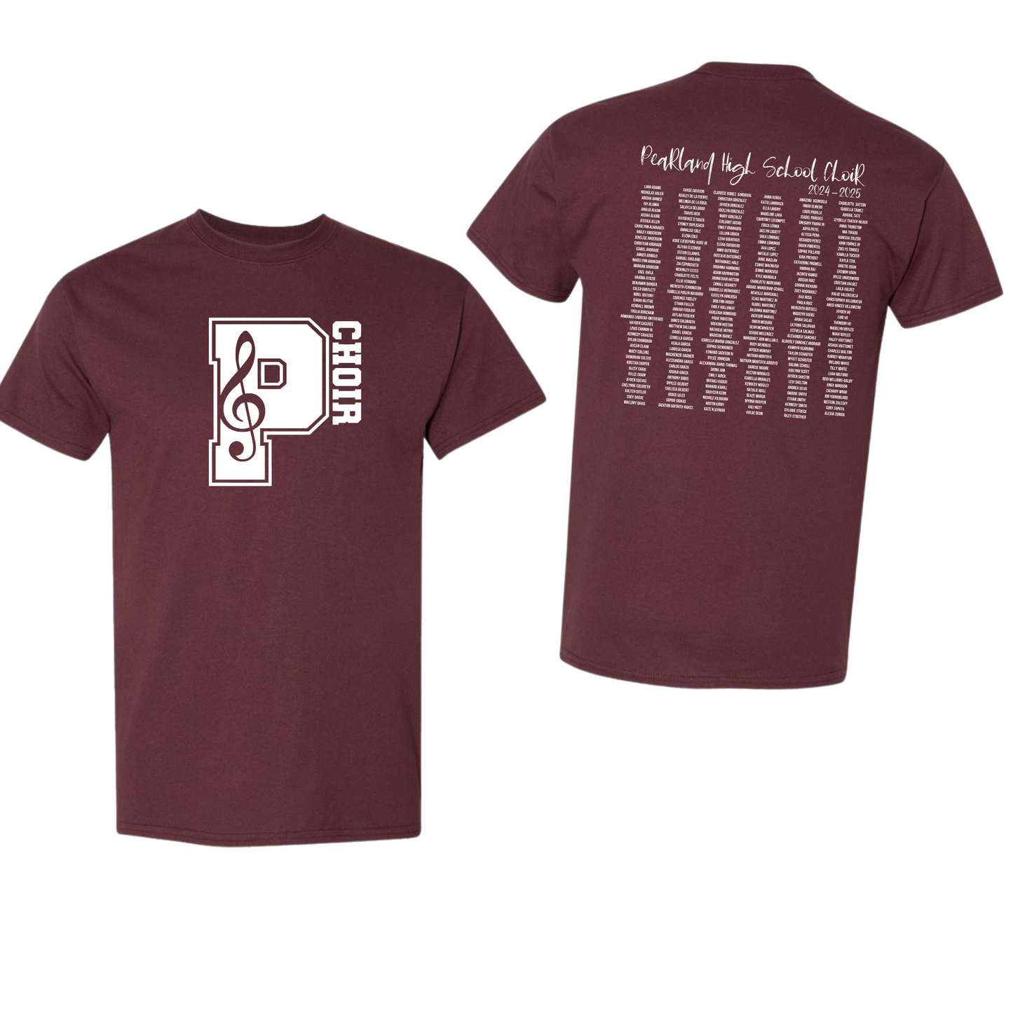 24-25 Roster Tee Pearland Choir