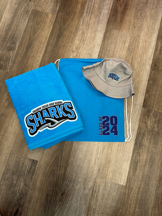 Shadow Creek High School Summer Bundle:  Towel, hat & bag Combo
