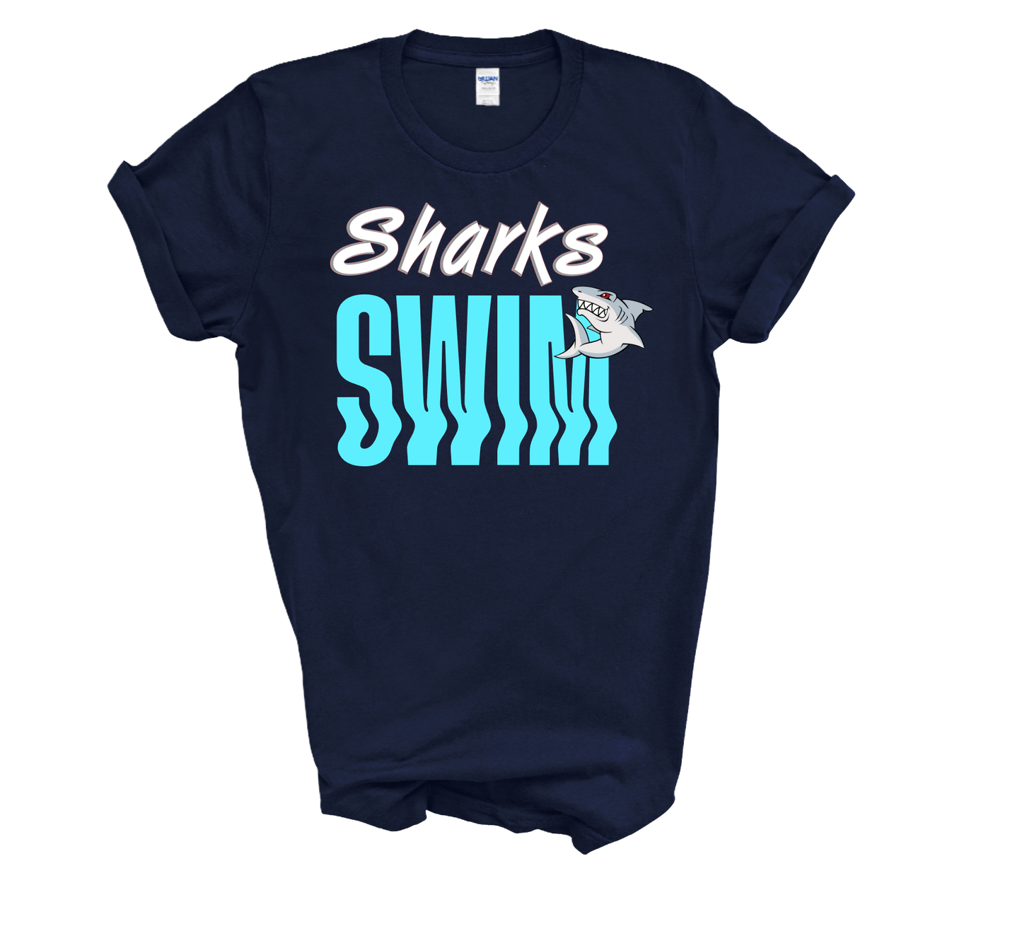 SBAST Sharks Wavy Text