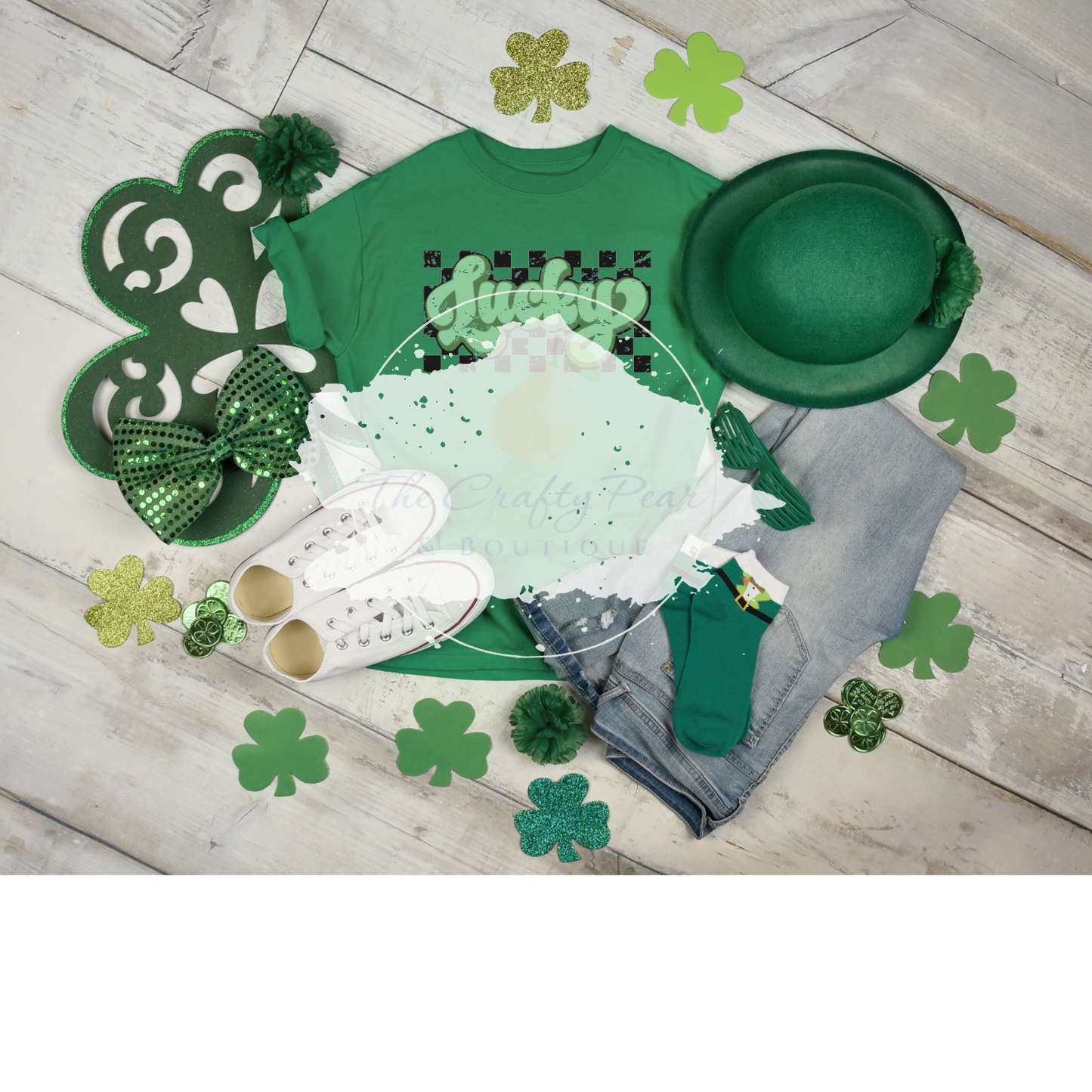 St. Patrick's Day Lucky Checkered - DTF Transfer