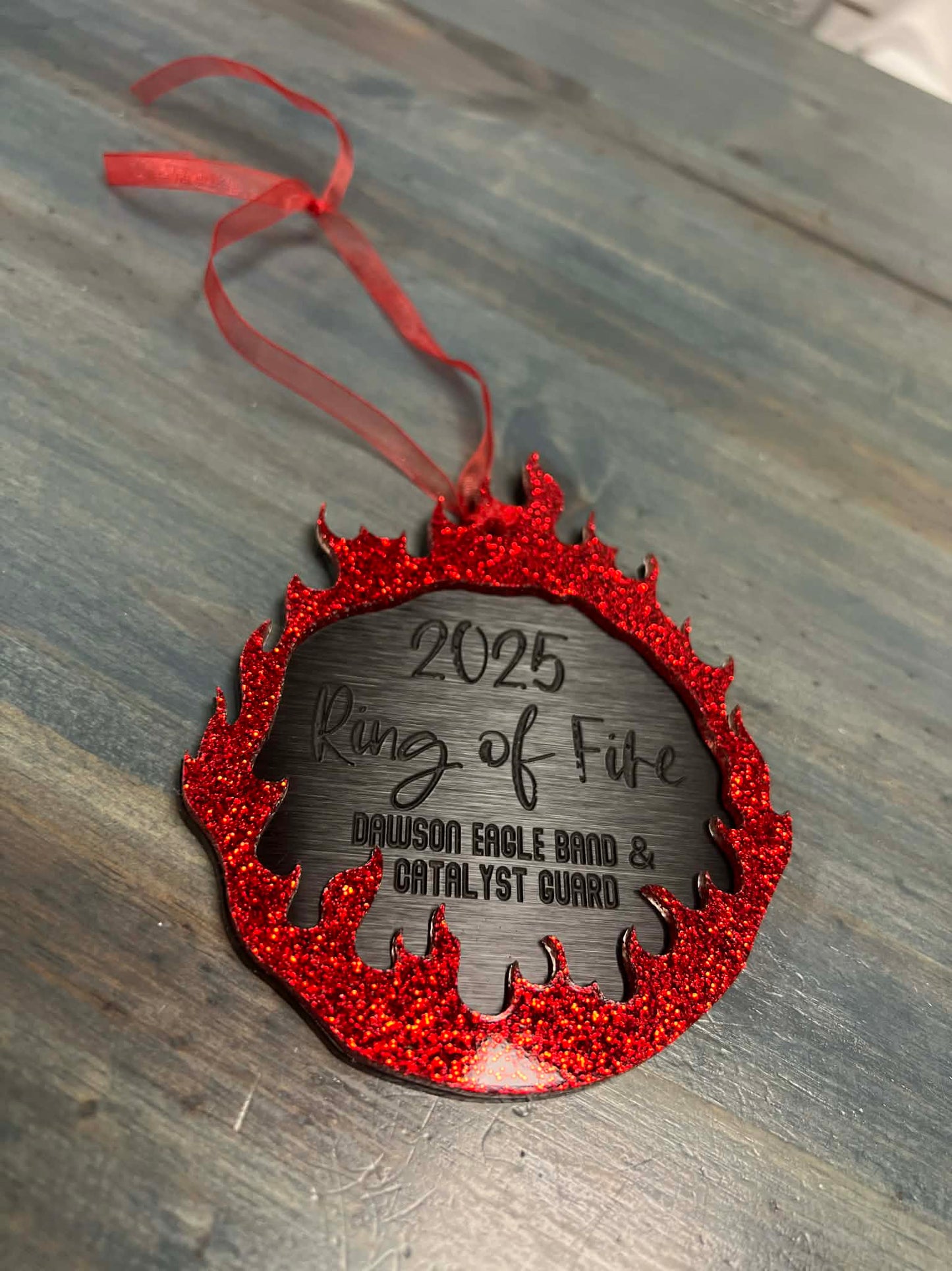 Dawson Marching Band & Catalyst 2025 Ornament - Ring of Fire