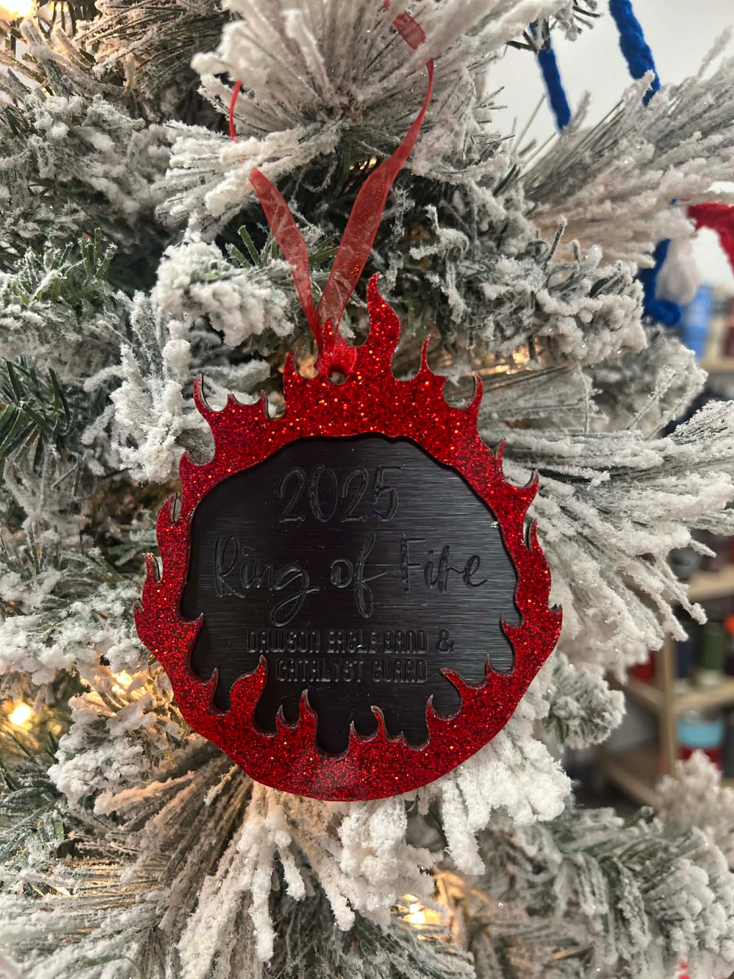 Dawson Marching Band & Catalyst 2025 Ornament - Ring of Fire