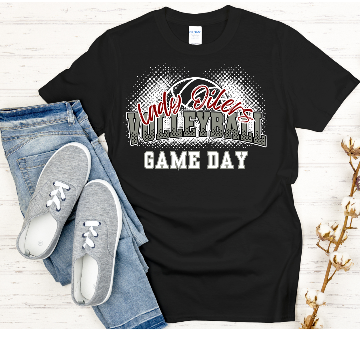 Pearland Volleyball Game Day Retro