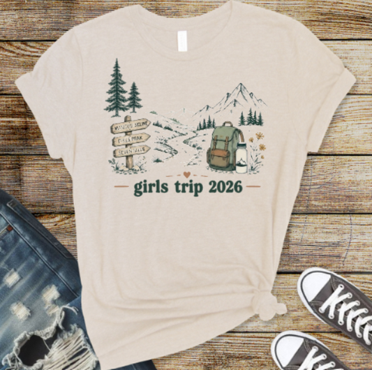 Custom Request:  Girls Hiking Trip 2026 Rustic