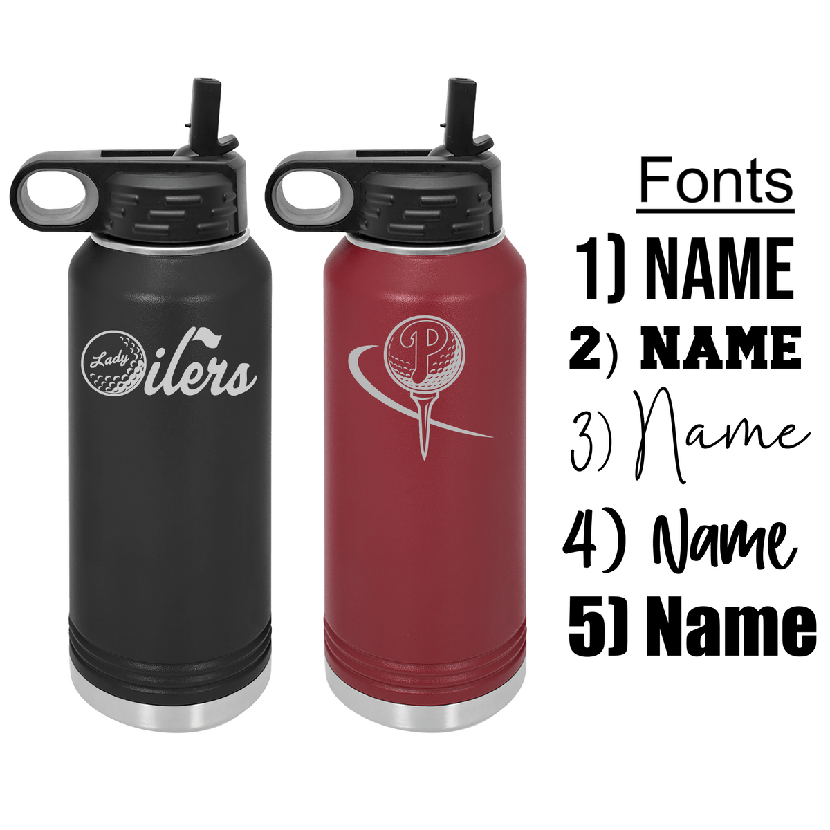 Oiler Golf Water Bottle