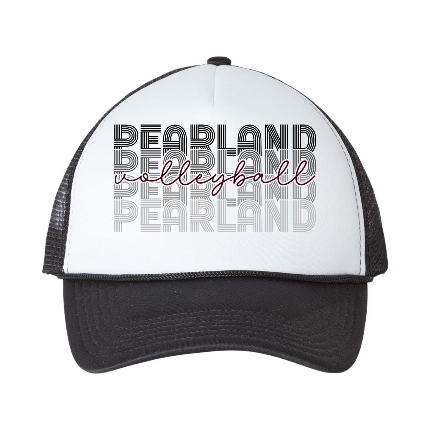 Retro Stacked Pearland Volleyball Trucker Hat