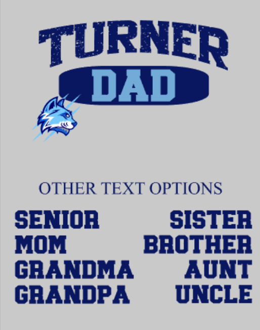 Turner College & Career High School - Senior Family Personalized Tees - Athletic Style