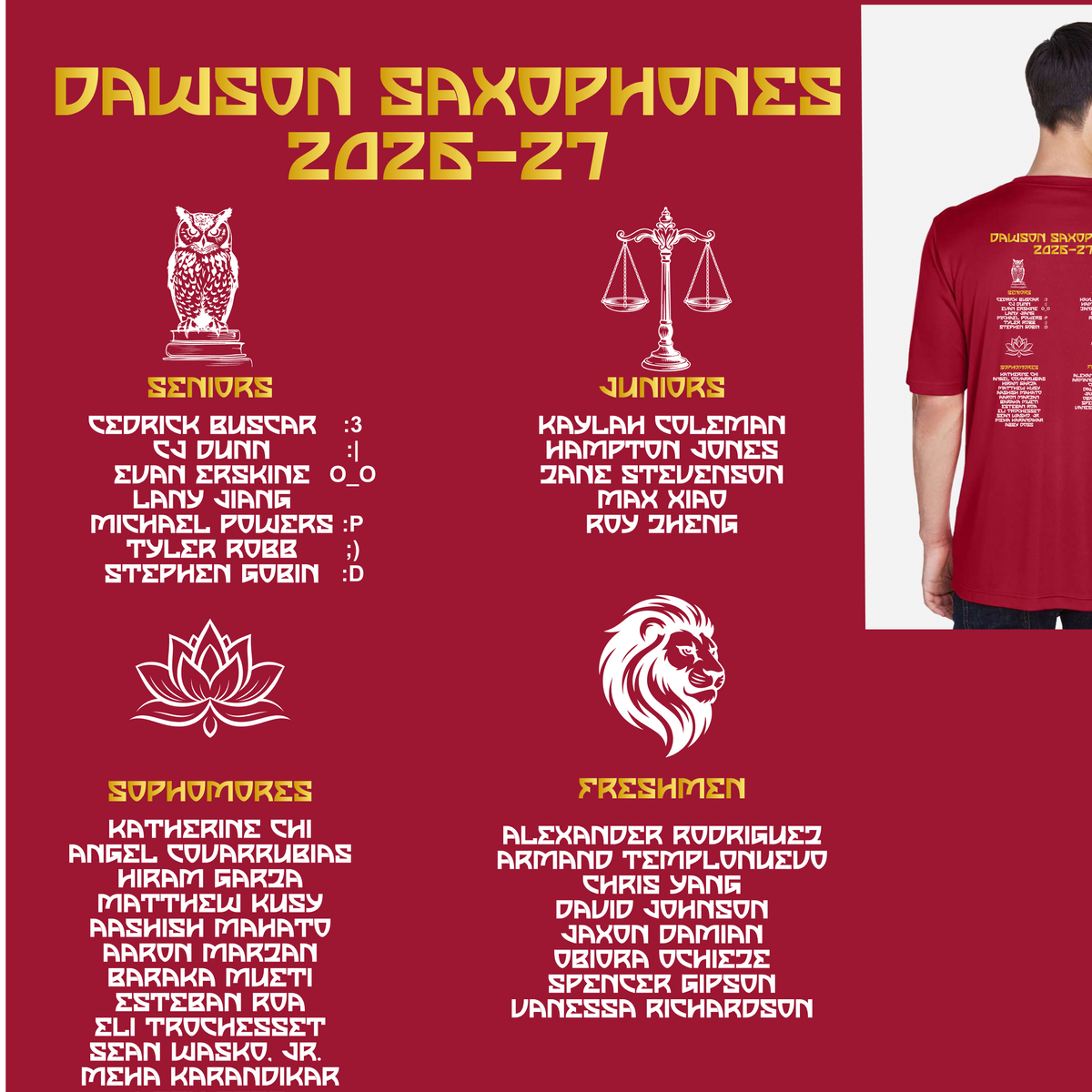Dawson Saxophone Section Tee