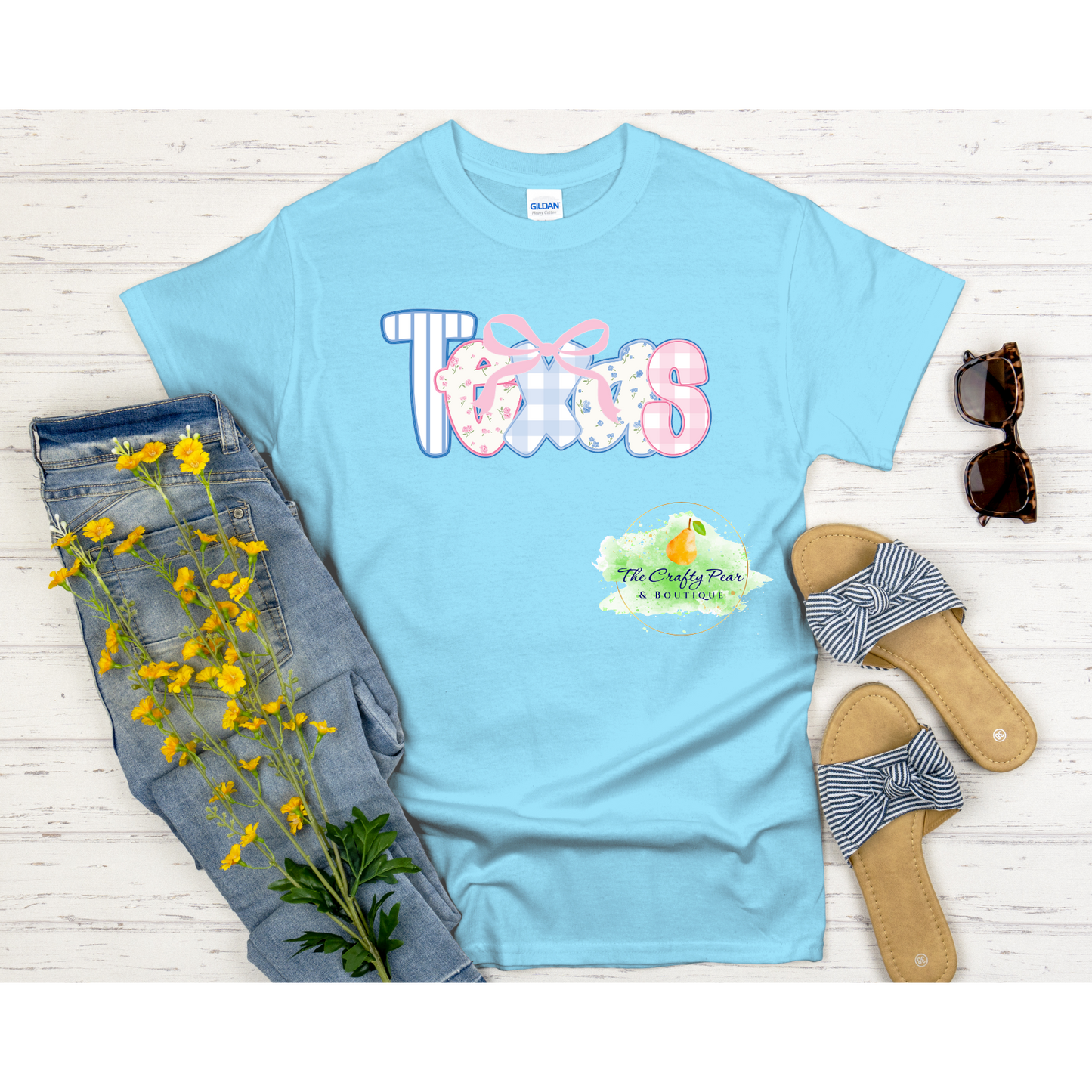 Tee of the week:  Texas Blue Floral Doodle