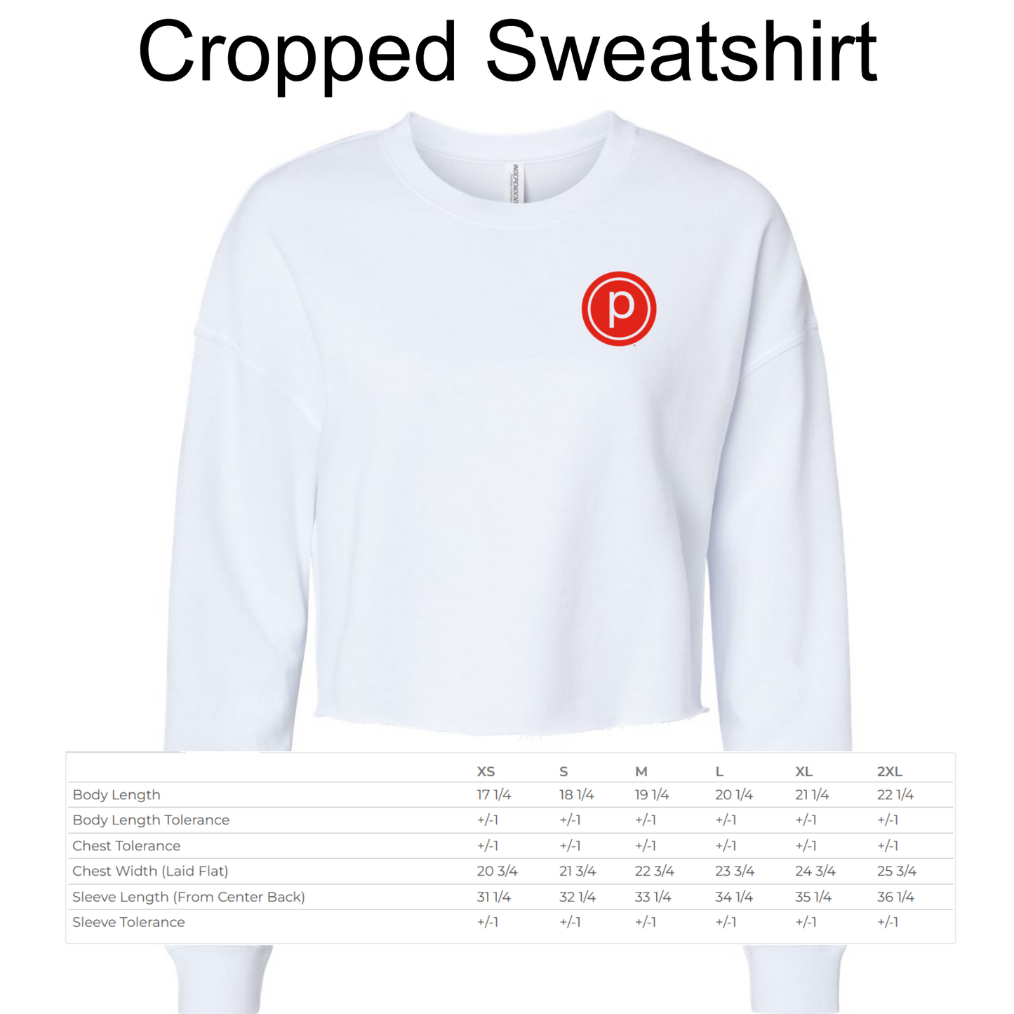 Pure Barre Embroidered  Logo Cropped Sweatshirt