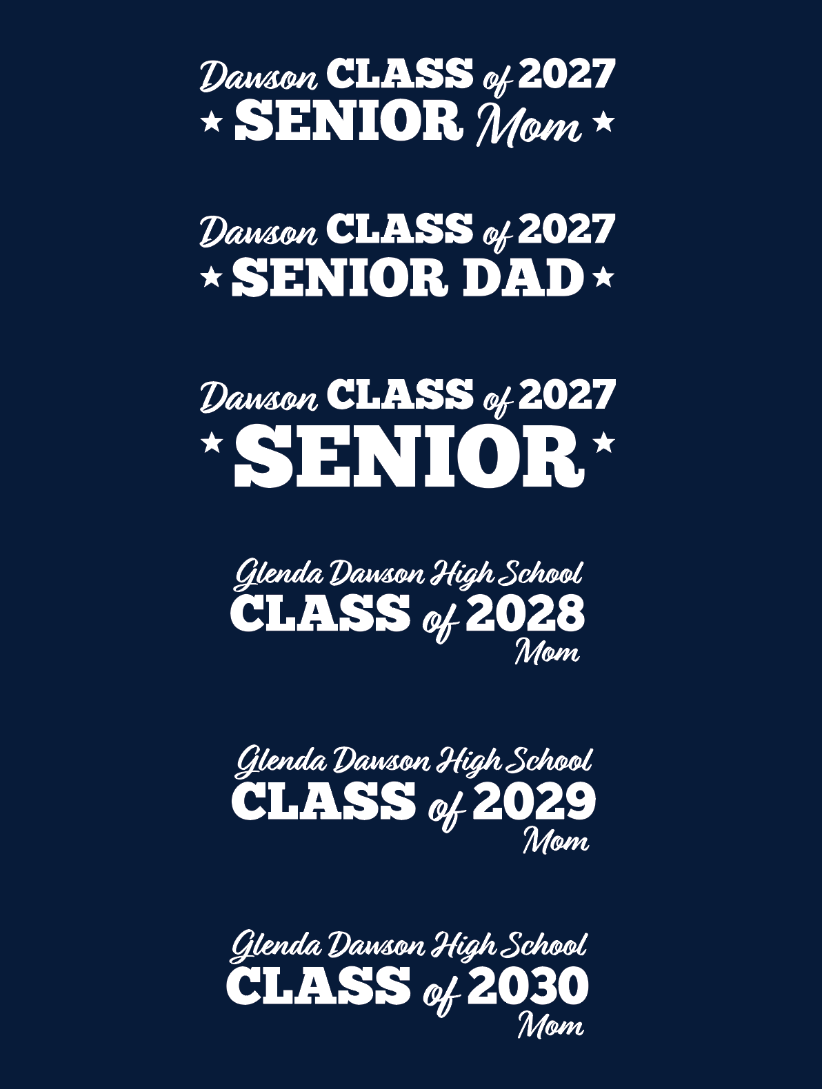 Dawson PTA - Class Shirts