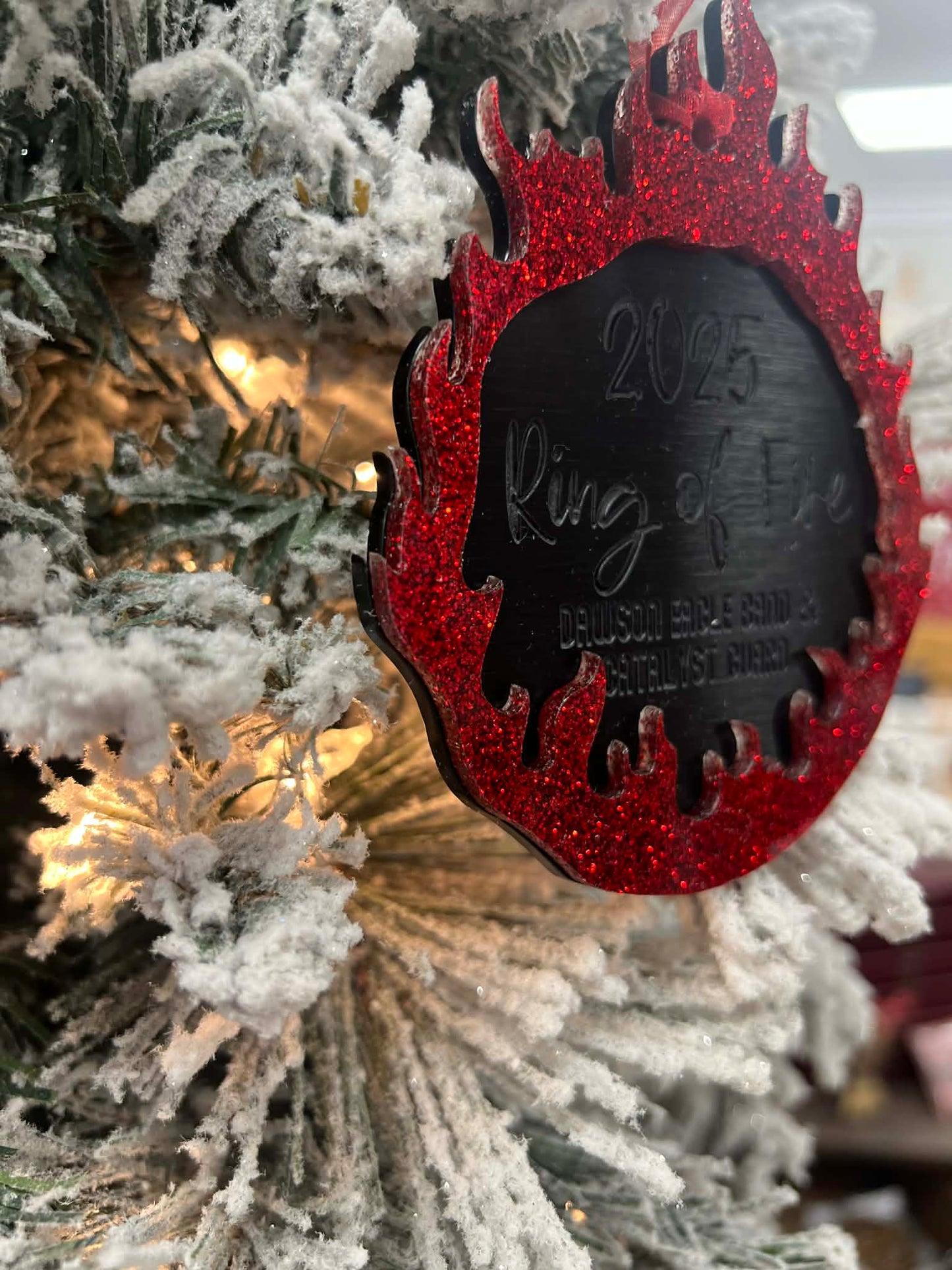Dawson Marching Band & Catalyst 2025 Ornament - Ring of Fire