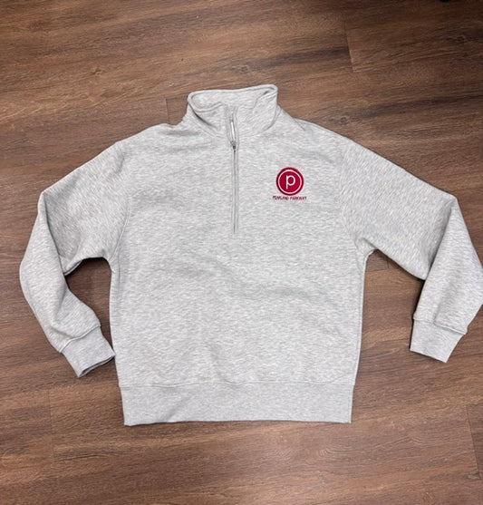 Pure Barre Pearland Parkway Embroidered Logo Half Zip Sweatshirt