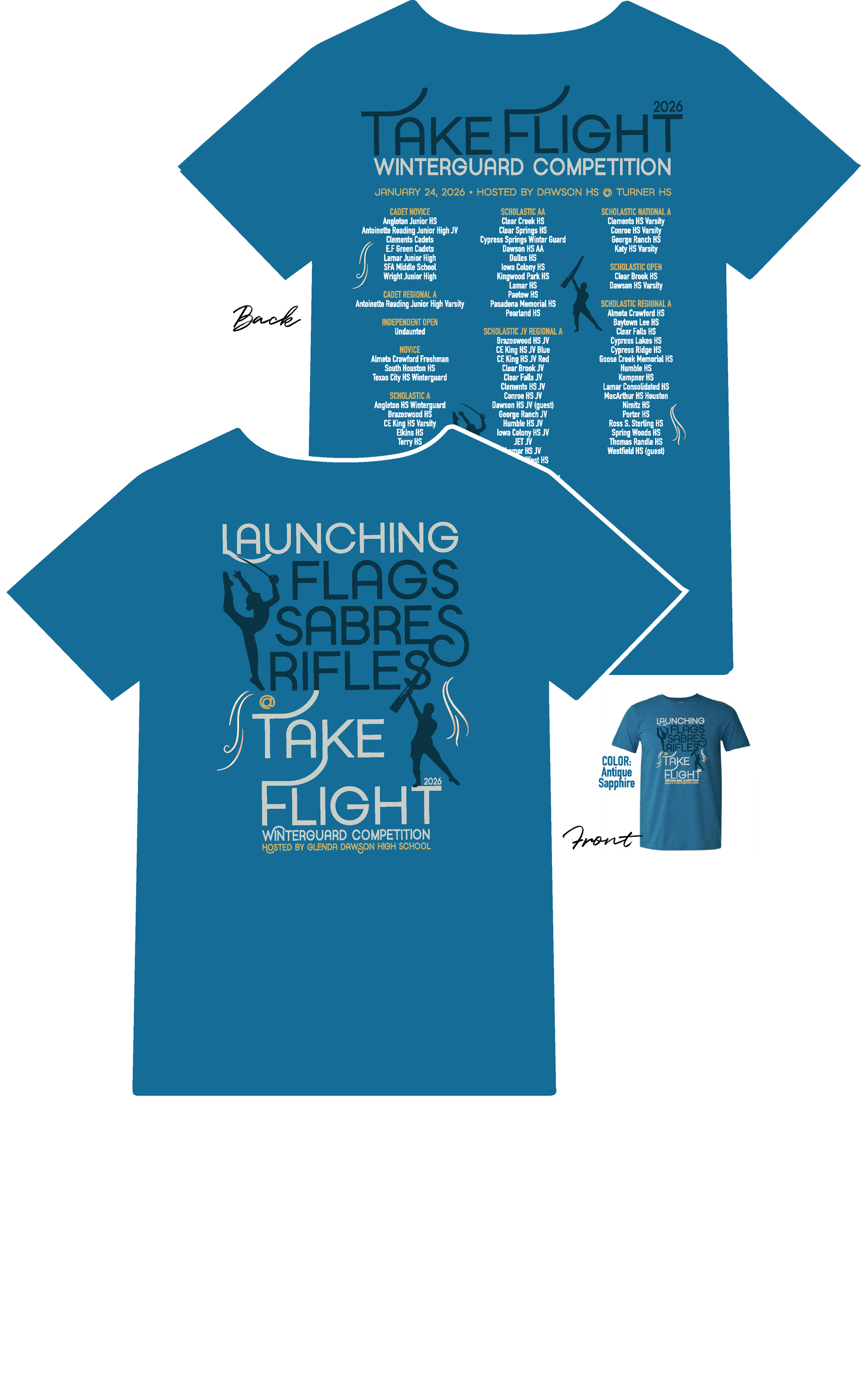 Take Flight Color Guard Competition Shirt